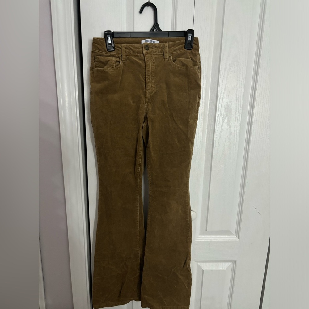 Tan corduroy flare pants